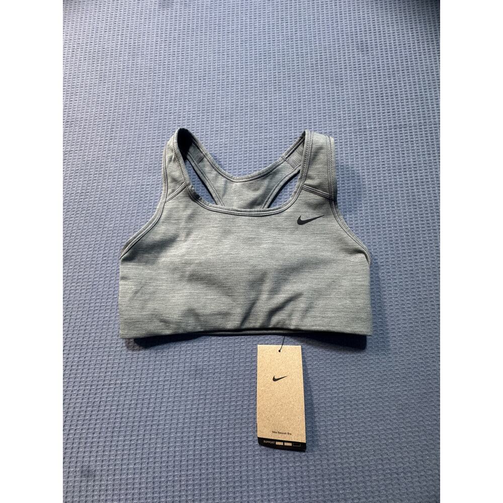 Nike Medium Support Non Padded Sports Bra‎ Women's Sz S Gray Brand New